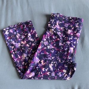 Purple athletic capris
